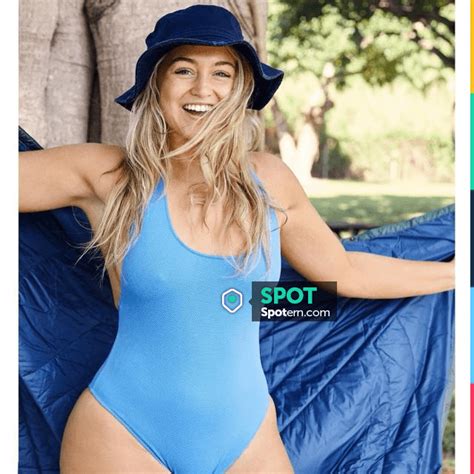 The Swimsuit Blue One Piece Worn By Iskra Lawrence On His Account