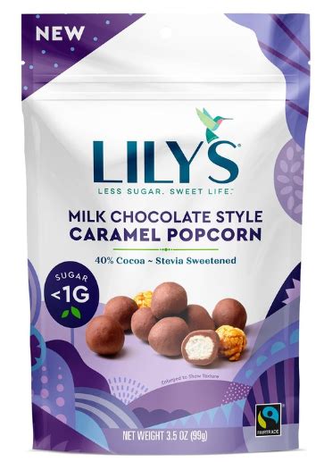 Lilys Dark Chocolate And Milk Chocolate Style Caramel Popcorn