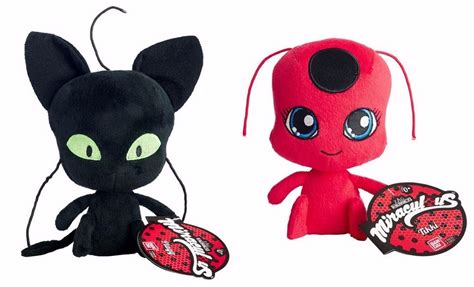 Miraculous Tales Of Ladybug And Cat Noir ~ Tikki And Plagg Plush Set