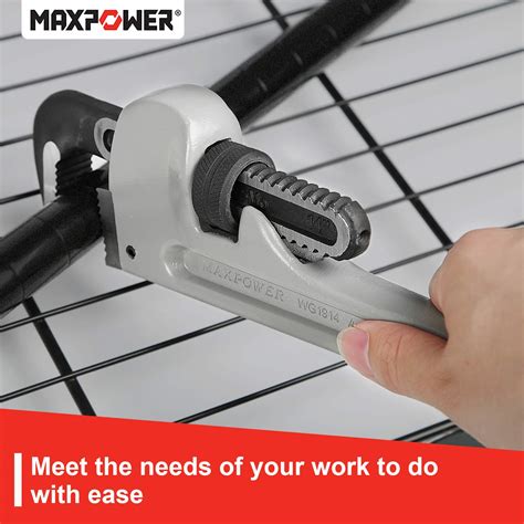 Maxpower 14 Inch Pipe Wrench 40 Lighter Aluminum Plumbing Wrench