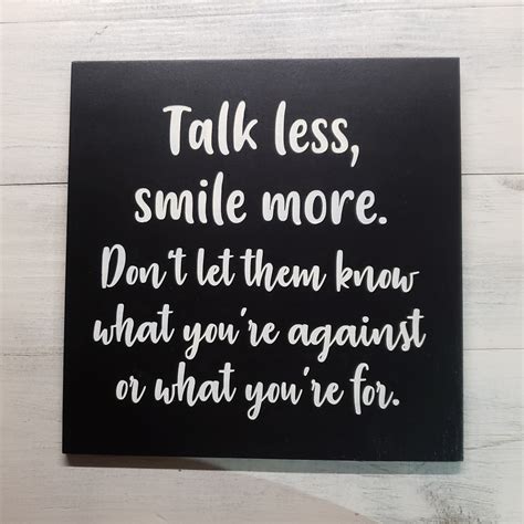 Free Shipping Hamilton Painted Sign Talk Less Smile More Etsy
