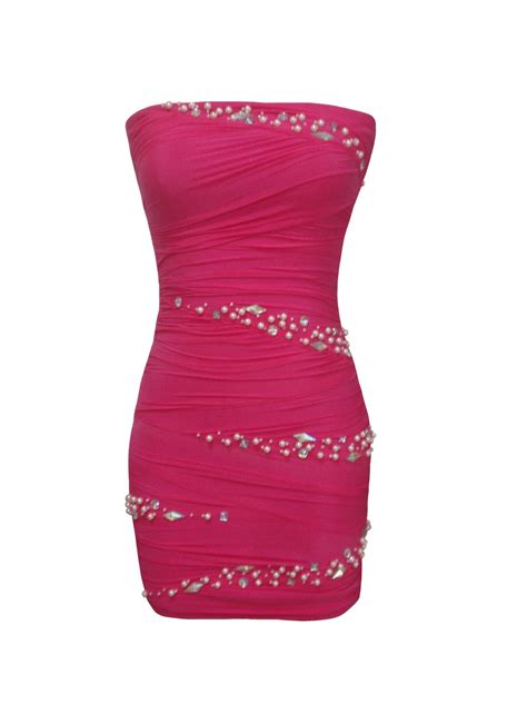 pink strapless dress | Pink Strapless Dress - Pink ...