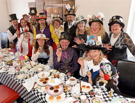 mad hatters steampunk lovers head to cannock for alice in wonderland tea party with pictures