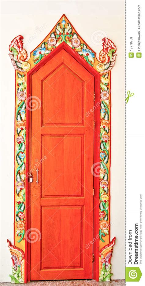 The Door Of Temple Stock Photo Image Of Status Seren 18778758