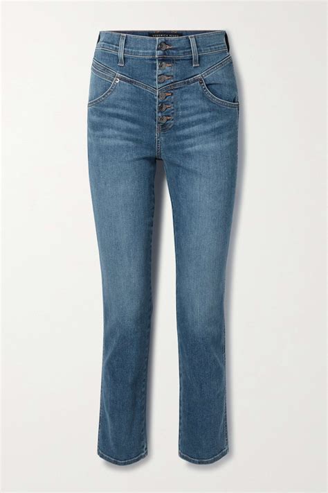 Veronica Beard Ryleigh High Rise Straight Leg Jeans Net A Porter