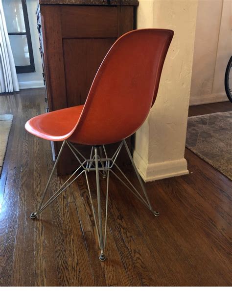 The chair was designed using technology for molding plywood that the eames developed before and. Vintage Herman Miller Fiberglass Shell Chair by Charles ...