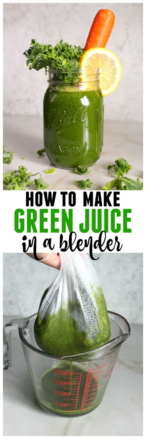 How To Make Green Juice In A Blender This Savory Vegan