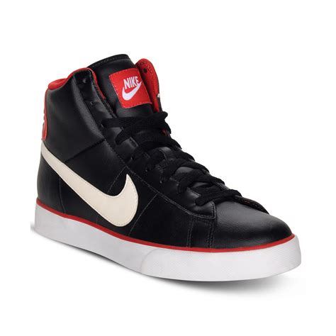 Nike Sweet Classic Leather High Top Sneakers In Black For