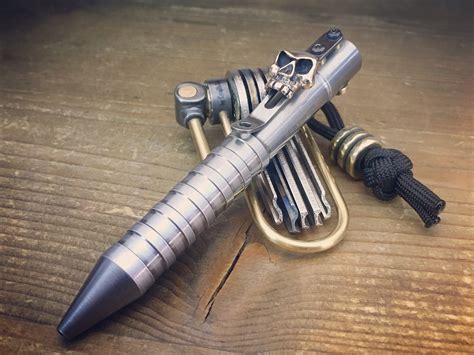 Skull Ballpoint Pen Titanium Bronze By Böker Cal50