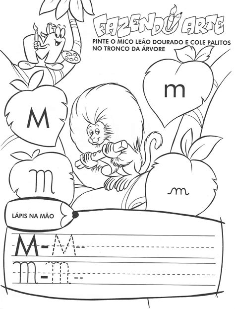Atividades Com A Letra M E Desenhos Para Montar Atividades Ensinar