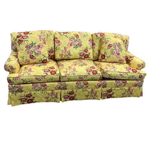 Yellow And Pink Floral Couch
