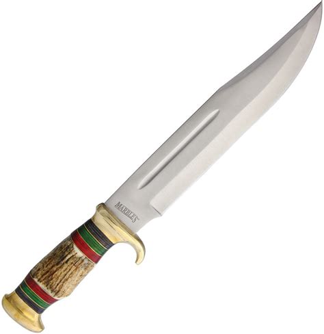 Marbles Stag Handle Fixed Blade Bowie Knife 574 Atlantic Knife Company