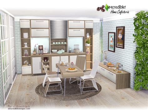 Sims 4 Ccs The Best Home Cafeteria By Simcredible