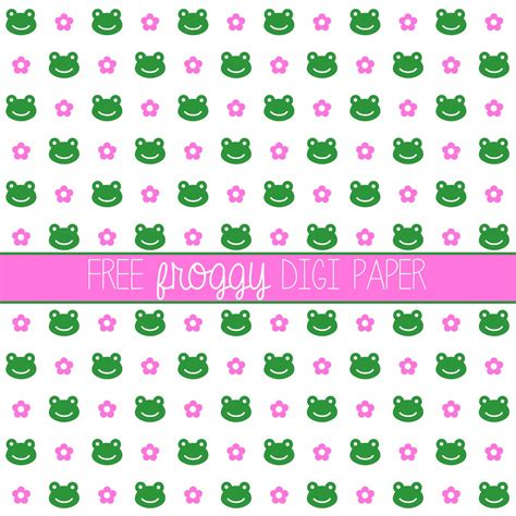 Just Peachy Designs Free Kawaii Frog Digital Paper