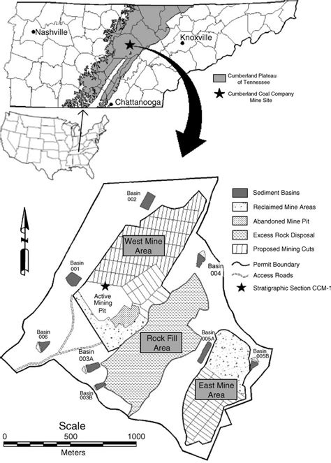 Map Of Eastern Tennessee With Detailed Map Of The Cumberland Coal Mine