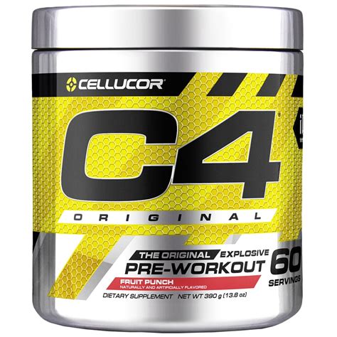 Cellucor C4 Original Pre Workout Powder Fruit Punch 60 Servings