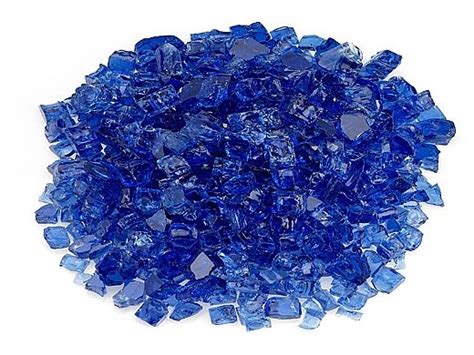 American Fireglass One Fourth Inch Premium Collection Cobalt Reflective Fire Glass 10 Pound