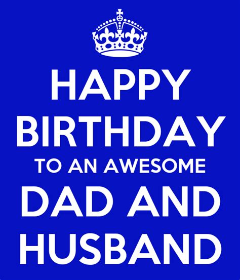 Happy Birthday To An Awesome Dad And Husband Poster Mandy Keep Calm