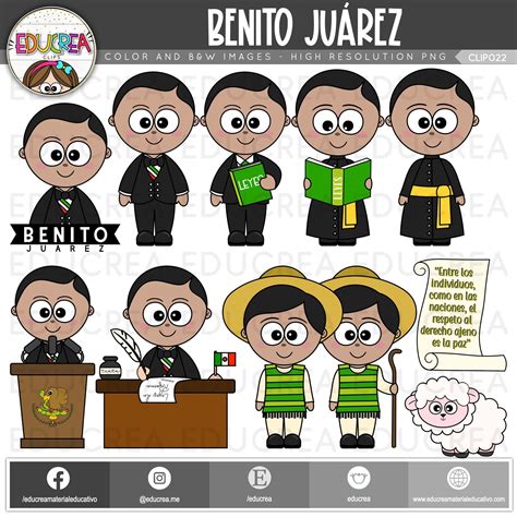 Clipart Benito Juarez Immagini Png Kit Di Immagini Di Sfondo Etsy
