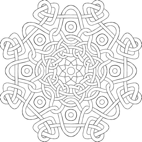 Celtic knot mandala with flower coloring page. Lover's Knot Coloring Page | Geometric coloring pages ...