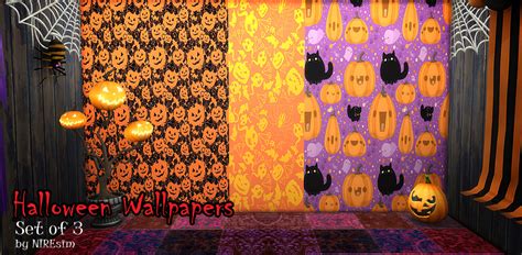 Sims 4 Ccs The Best Halloween Wallpapers By Niresim
