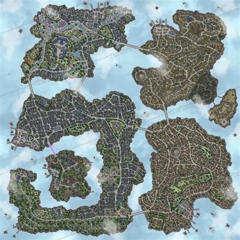 Floating Islands City Oc Art Dnd Fantasy Map Maker Fantasy City