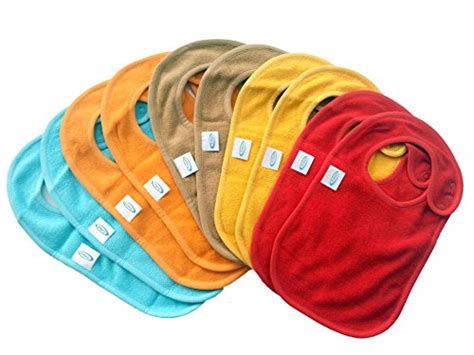 Baby Bibs With Snap Closures Solid Colors 10 Pack By Kohars 100