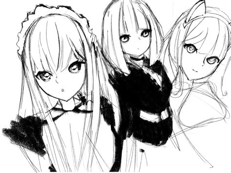 Manga Anime Girls Drawing By Nearys On Deviantart