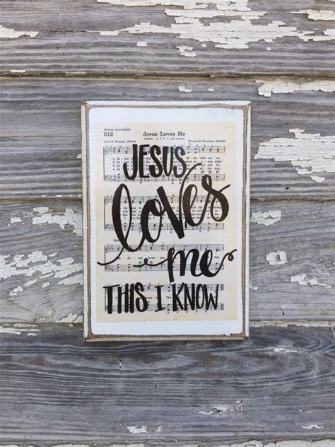 Jesus Loves Me Wood Signs Sheet Music Wall Art Signs For Etsy