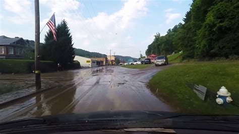 Clendenin West Virgina Flood Video Drive Through Of Town Youtube