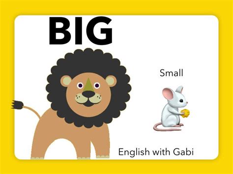 Big And Small Free Games Online For Kids In Nursery By English With Gabi