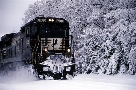 Freight Train In Snow Storm Photograph By Roger Soule Fine Art America