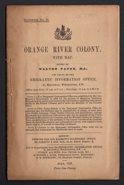 Orange River Colony With Map Auction 11