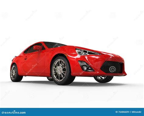 Generic Red Sports Car Low Angle Shot Stock Illustration