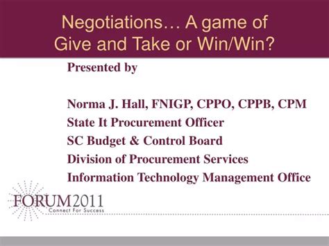 Ppt Negotiations A Game Of Give And Take Or Winwin Powerpoint