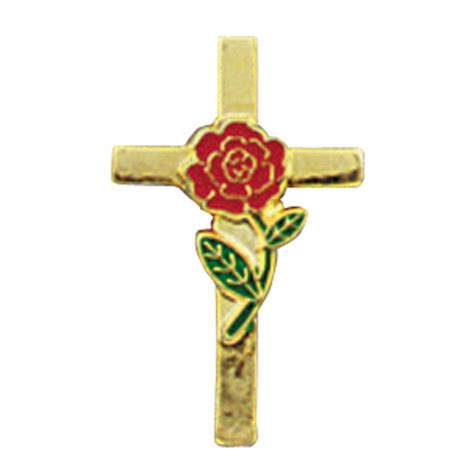 Rose Cross Lapel Pins 25pk Lapel Pins Catholic Ts And More