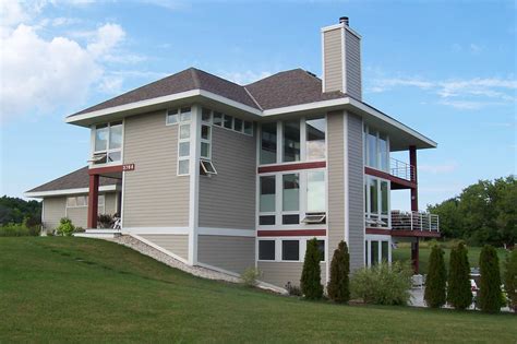 Custom Homes In Wisconsin Custom Contemporary With Many Windows Lemel
