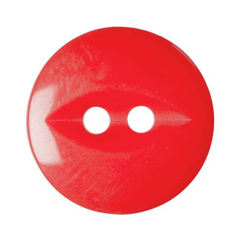 Polyester Fish Eye Button 26 Lignes16mm Solid Red Trimits Loose