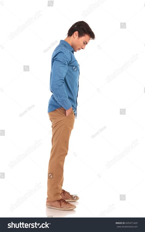 Side View Casual Young Man Looking Stock Photo 635471429 Shutterstock