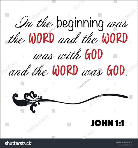 John 11 Beginning Word Word God Stock Vector Royalty Free 2065737677