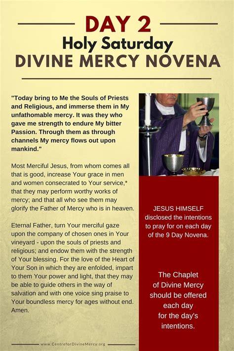 The daughter of a man on death row falls in love with a woman on the opposing side of her family's political cause. Centre for Divine Mercy :: 9 Day Novena to Divine Mercy ...