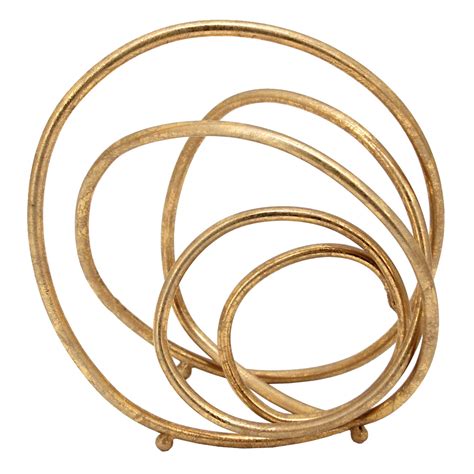 Gold Metal Rings Tabletop Decor 98 At Home