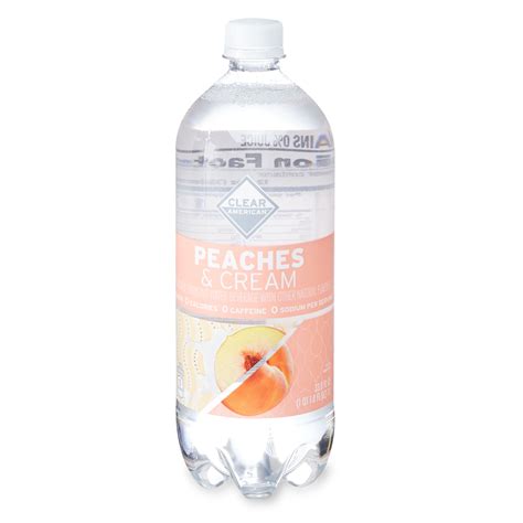 Clear American Sparkling Water Peaches And Cream 338 Fl Oz 12 Count