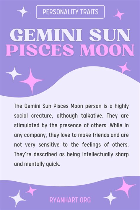 Gemini Sun Pisces Moon Personality Traits Ryan Hart Pelajaran