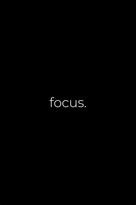 A Black Background With The Words Focus On It