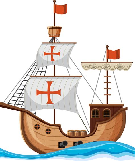 Christopher Columbus Ship Isolated 4654679 Vector Art At Vecteezy
