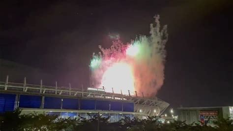 Twice Ajinomoto Stadium Concert Fireworks Outside View Twice Kpop