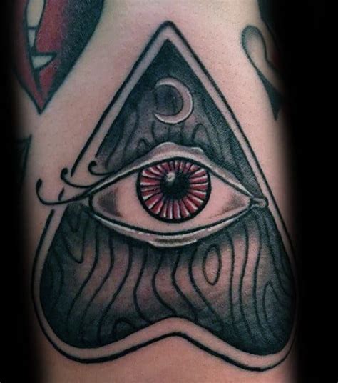 Hands of three witches reaching out to the ouija mystifying oracle planchette. 40 Planchette Tattoo Designs For Men - Ouija Board Ink Ideas