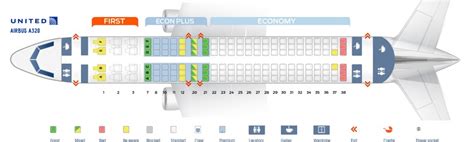 Sæde Kort Airbus A320 200 United Airlines Bedste Pladser I Flyet