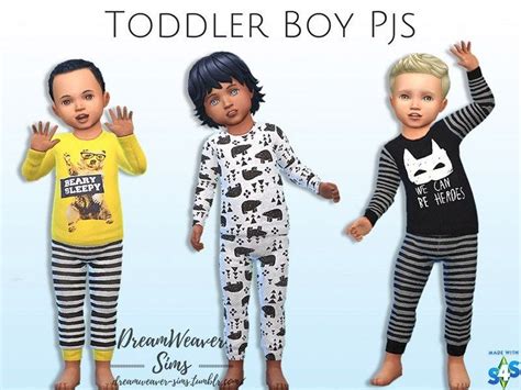 Toddler Boy Pjs 01 The Sims 4 Catalog Sims Baby Sims 4 Children